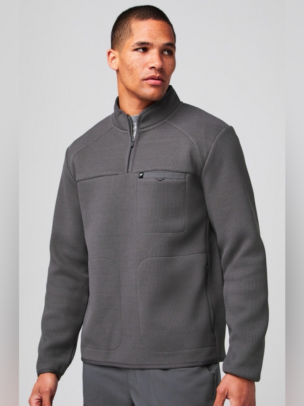 Fabletics Ace Quarter Zip Scrub Jacket- -1X